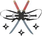 Ninja Sac à Dos Armes Deadpool Couteau Epée pour Enfants Katana Halloween Soirée à Thème Decoration Deguisement Cosplay Accessoires
