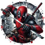 Deadpool Sticker mural autocollant pour chambre d'enfant Décoration murale Sticker mural Autocollant Décoration murale Anime Poster Autocollant Fournitures de fête d'anniversaire