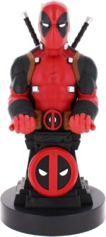 Cableguys Marvel Figurine Gaming Deadpool - Support pour Manette ou Smartphone - Câble USB Inclus - 20 cm