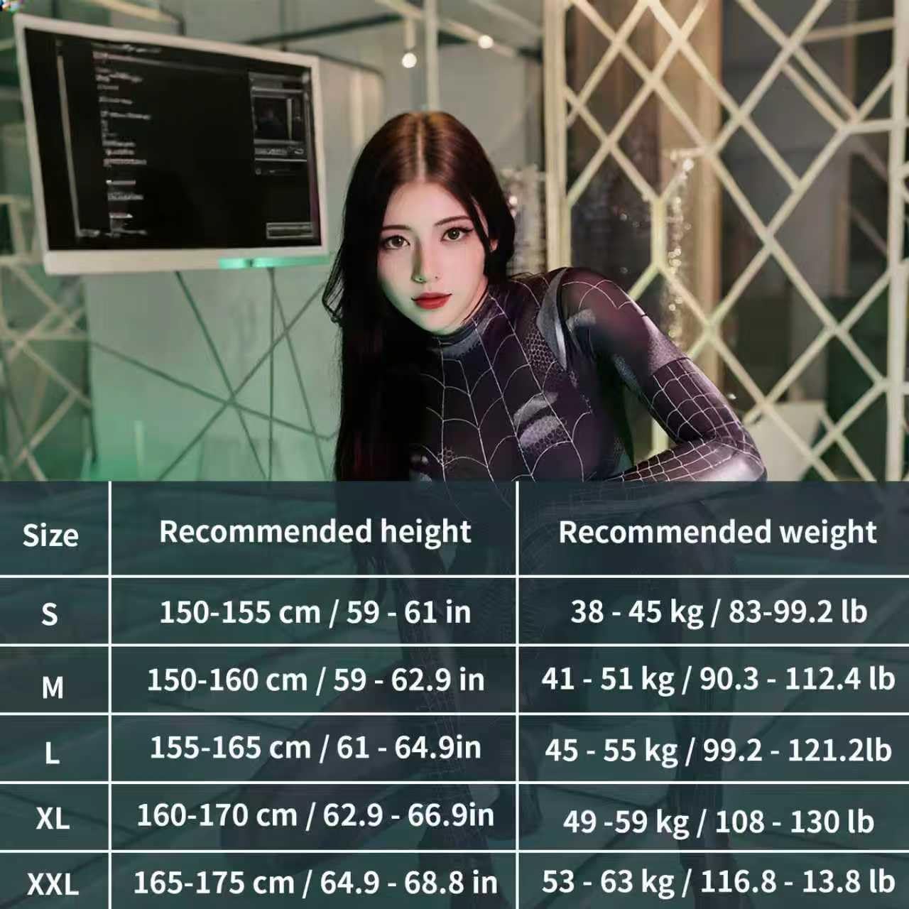 Costume Halloween Femme Sexy, Deguisement Halloween Femme, Combinaison Sexy pour Costume d'araignée de jeu de rôle Cosplay Anime Party – Image 5