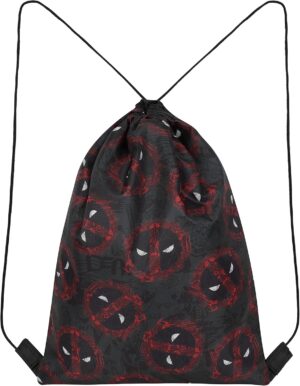 Marvel Petit Sac à Dos Enfant Deadpool, Sac de Sport Enfant à Cordon, Sac Piscine, Gym, Foot, Natation, Sac Corde Drawstring Bag