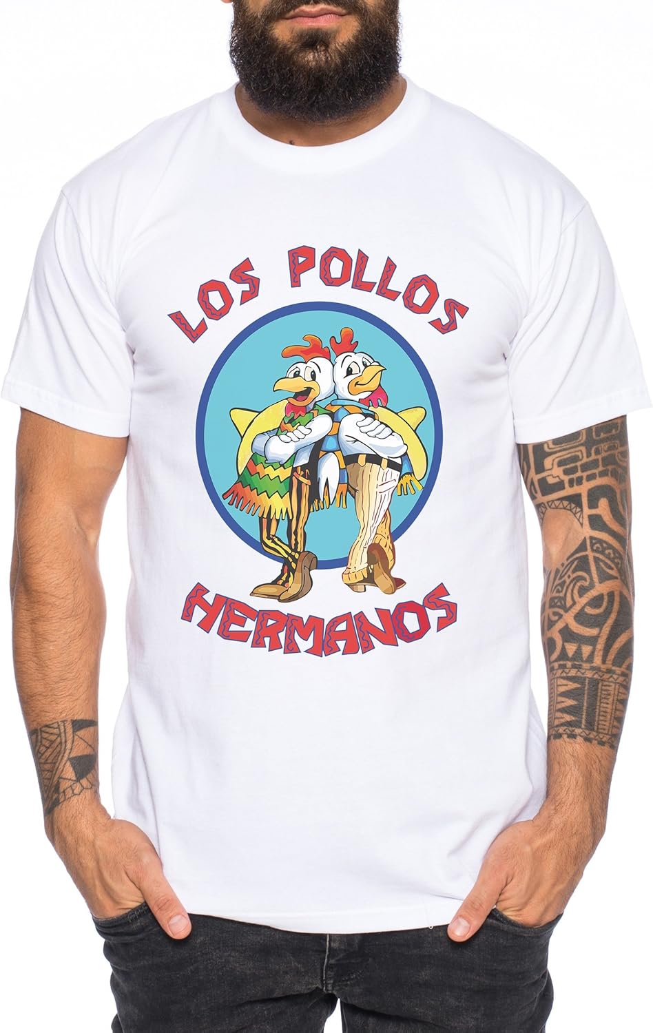 WhyKiki Los Pollos T-Shirt pour Homme Hermanos Bad Heisenberg Breaking