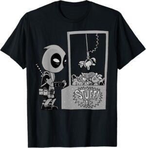 Marvel Deadpool Claw Machine Drawing T-Shirt