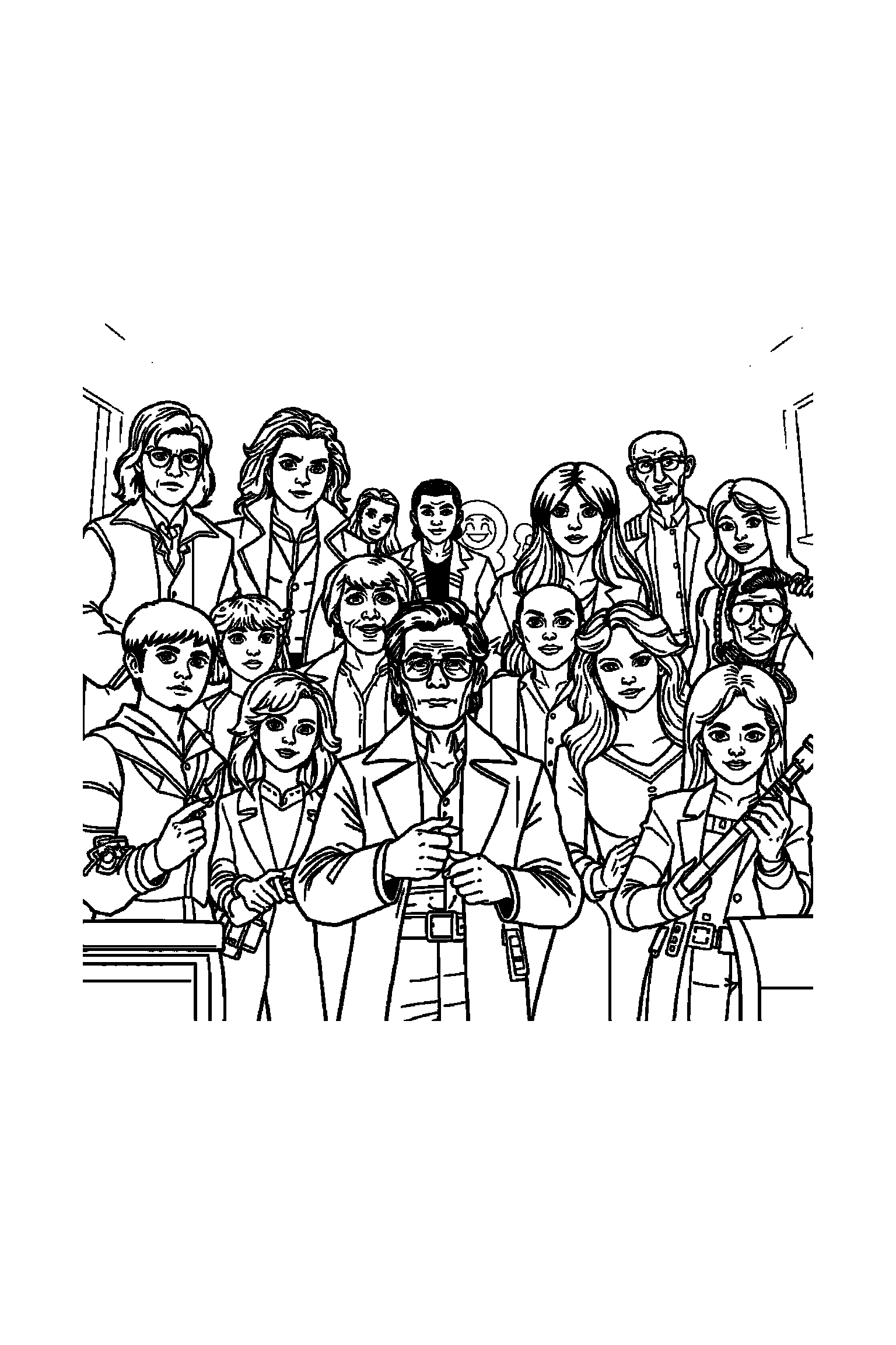 Coloriage Séries TV gratuit à imprimer - un aventurier avec lumières autour de lui Coloriage Séries TV gratuit à imprimer : un aventurier avec lumières autour de lui