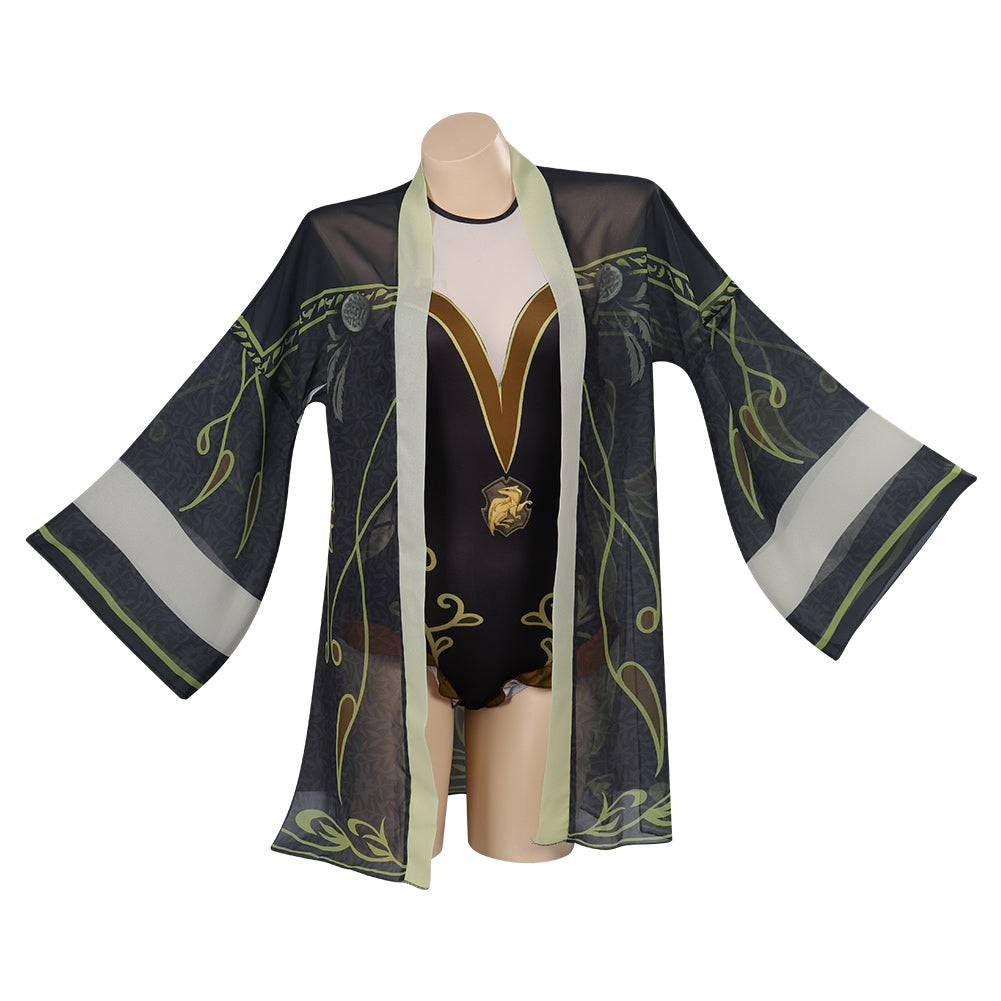 Maillot de bain Hufflepuff Hogwarts Legacy Cosplay Carnaval Femme