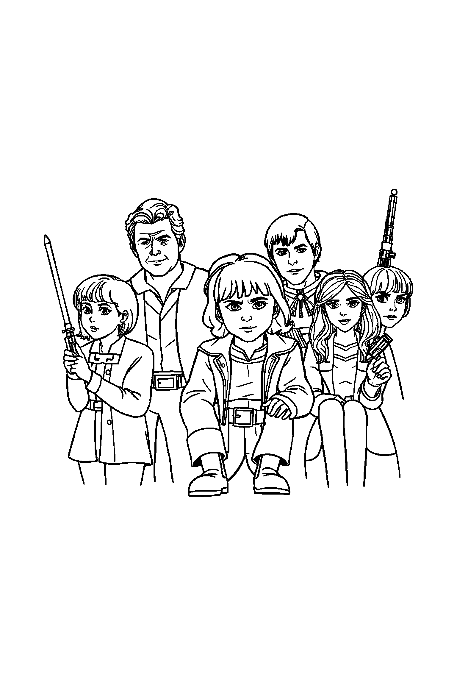 Coloriage Séries TV gratuit à imprimer - une équipe de héros qui dort paisiblement Coloriage Séries TV gratuit à imprimer : une équipe de héros qui dort paisiblement
