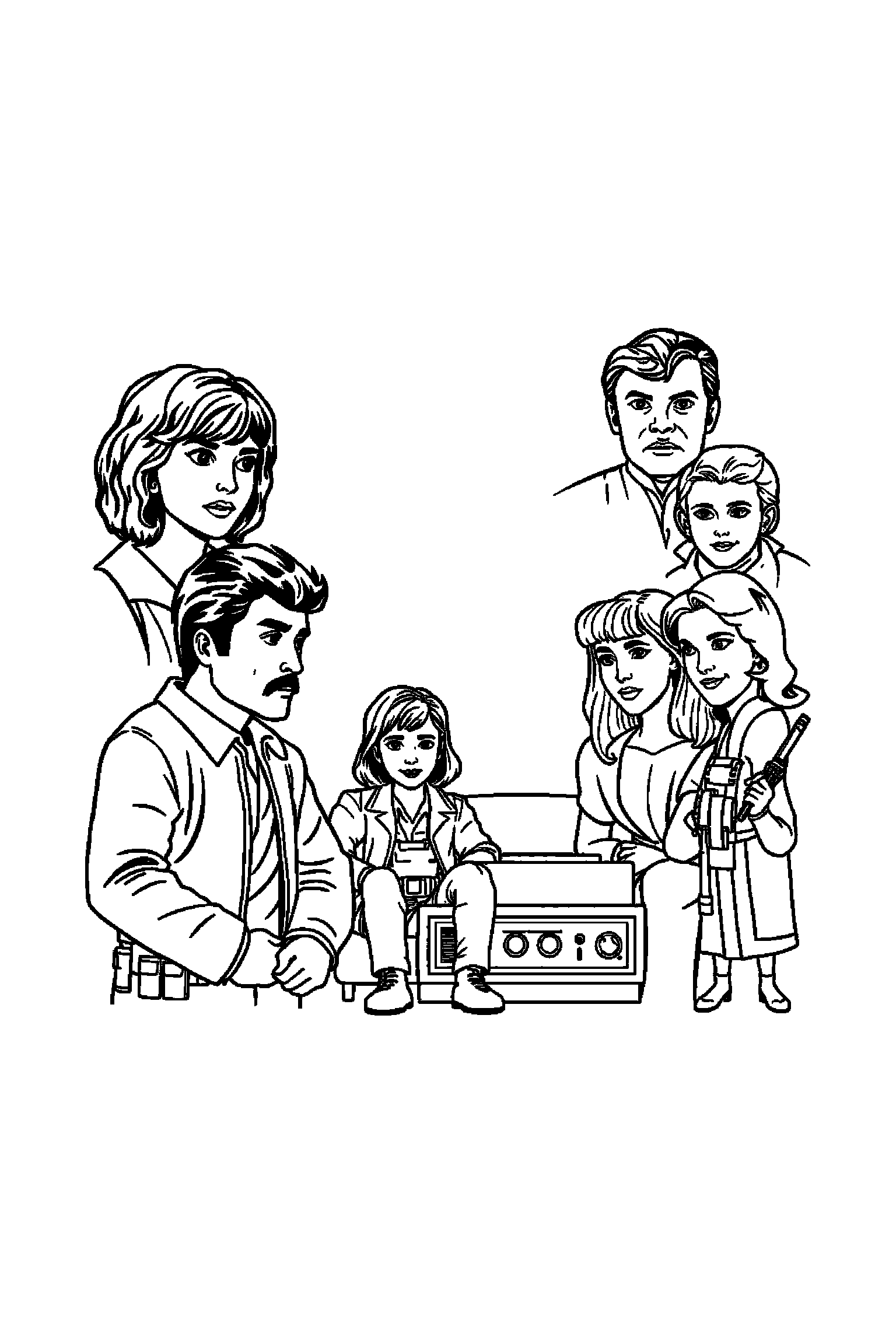 Coloriage Séries TV gratuit à imprimer - un duo d'amis avec deux mains visibles et simples Coloriage Séries TV gratuit à imprimer : un duo d'amis avec deux mains visibles et simples