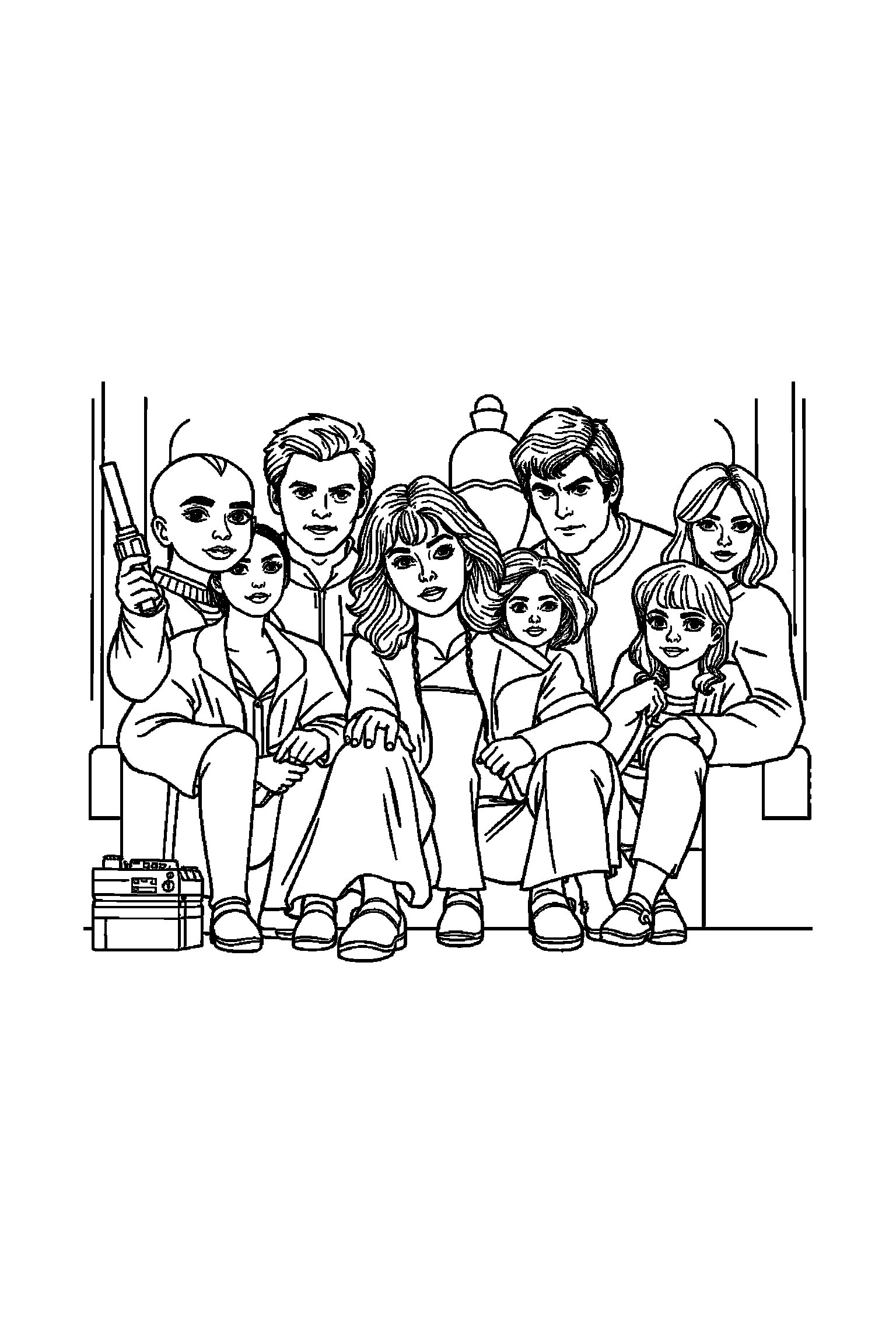 Coloriage Séries TV gratuit à imprimer - un héros de série avec un accessoire facile à colorier Coloriage Séries TV gratuit à imprimer : un héros de série avec un accessoire facile à colorier