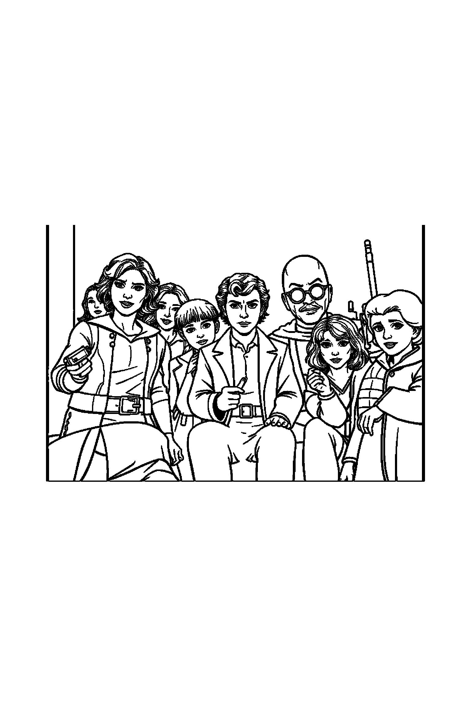 Coloriage Séries TV gratuit à imprimer - un aventurier en petite scène d'aventure Coloriage Séries TV gratuit à imprimer : un aventurier en petite scène d'aventure