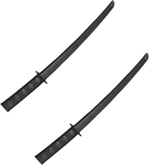 Katana Deadpool rétractable imprimé en 3D, lot de 2 noir