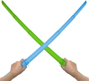 Lot de 2 katanas télescopiques 3D Demon Slayer en plastique