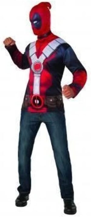 Costume Deadpool XL avec t-shirt imprimé et cagoule en tissu