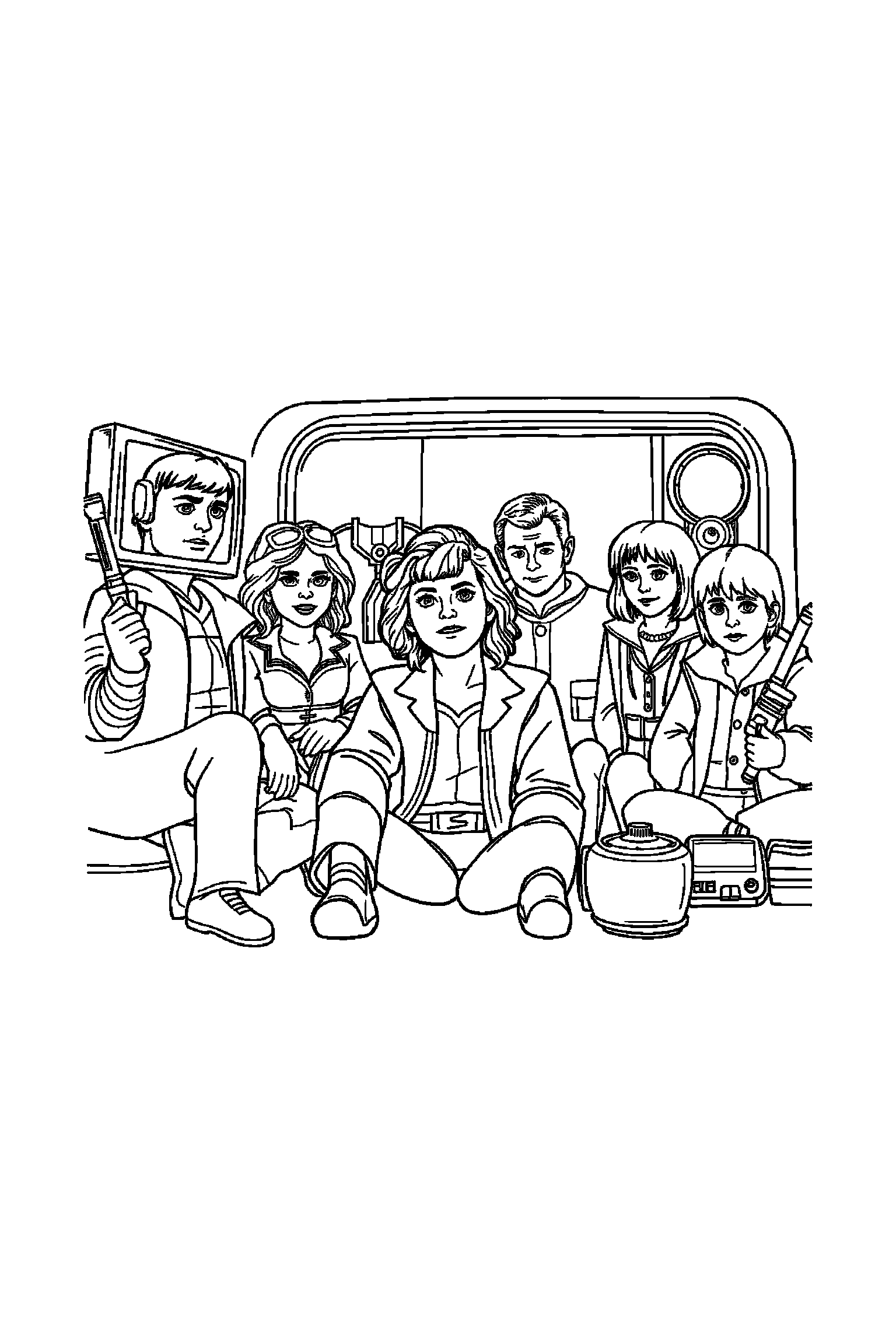 Coloriage Séries TV gratuit à imprimer - un aventurier en mouvement avec des lignes simples Coloriage Séries TV gratuit à imprimer : un aventurier en mouvement avec des lignes simples