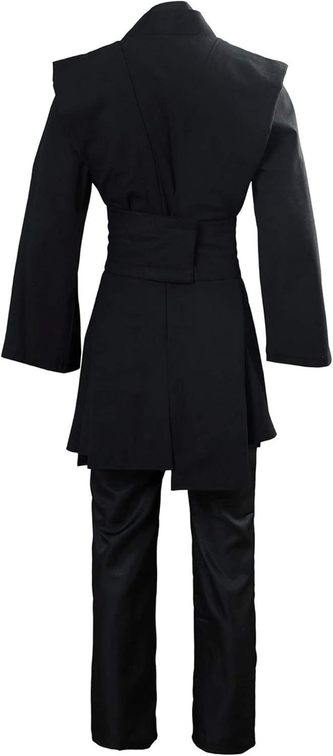 Ensemble Jedi à capuche pour homme et adulte avec tunique, ceintures et pantalon – Image 3