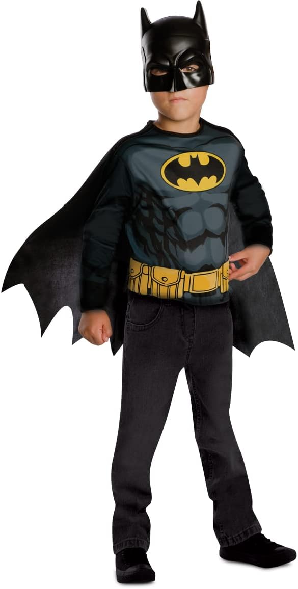 Déguisement Batman DC enfant avec cape et masque, taille unique 5 à 8 ans