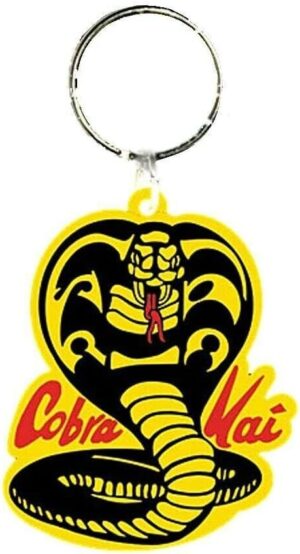 Porte-clés Cobra Kai Snake en caoutchouc multicolore