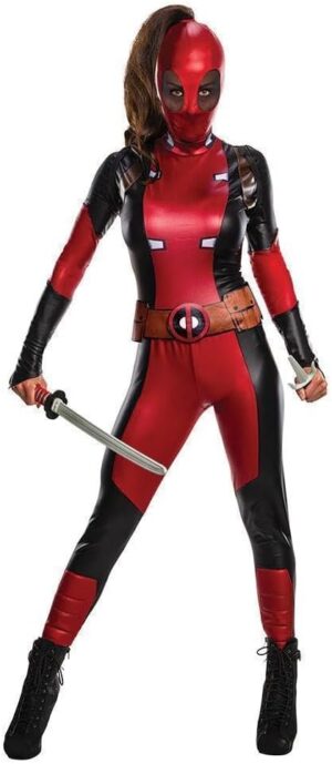 Déguisement Deadpool pour femme rouge taille L