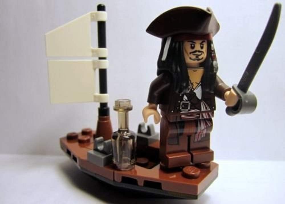 Minifigurine Jack Sparrow LEGO Pirates des Caraïbes avec radeau – Image 2