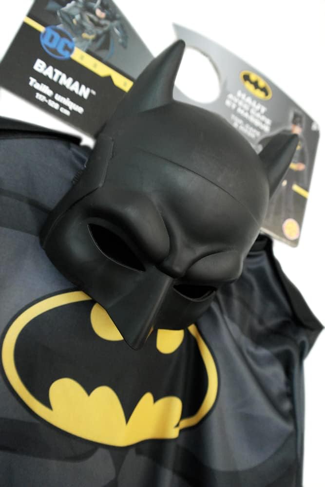 Déguisement Batman DC enfant avec cape et masque, taille unique 5 à 8 ans – Image 3