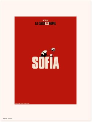 Impression Erik Sofia La Casa de Papel Netflix 30 x 40 cm