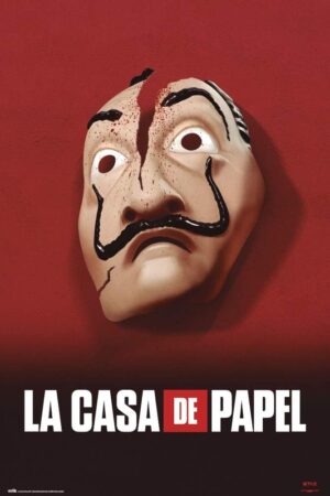 Poster La Casa de Papel Masques 61 x 91.5 - décoration murale