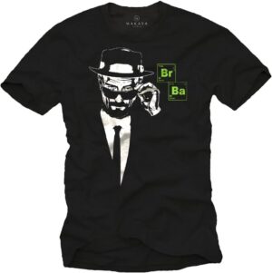 T-shirt homme Heisenberg Breaking Bad noir col rond
