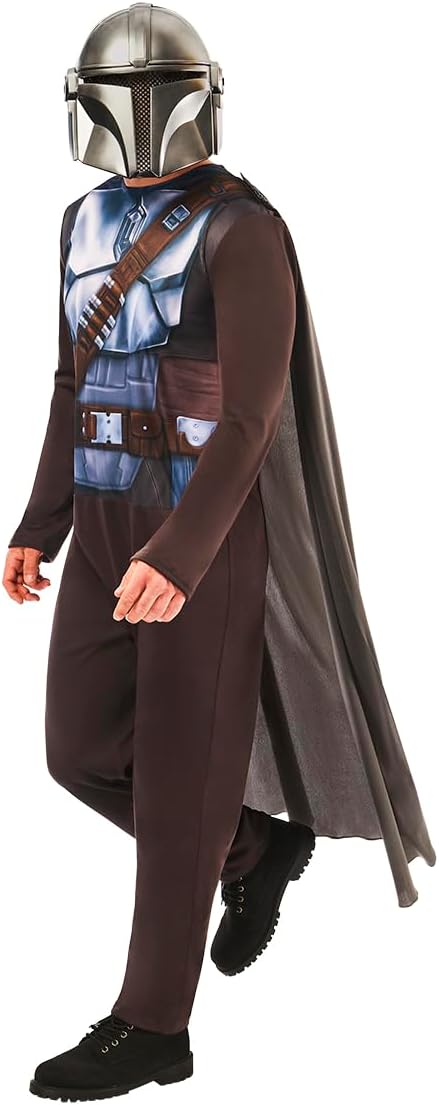 Costume classique The Mandalorian Star Wars avec cape et masque – Image 3