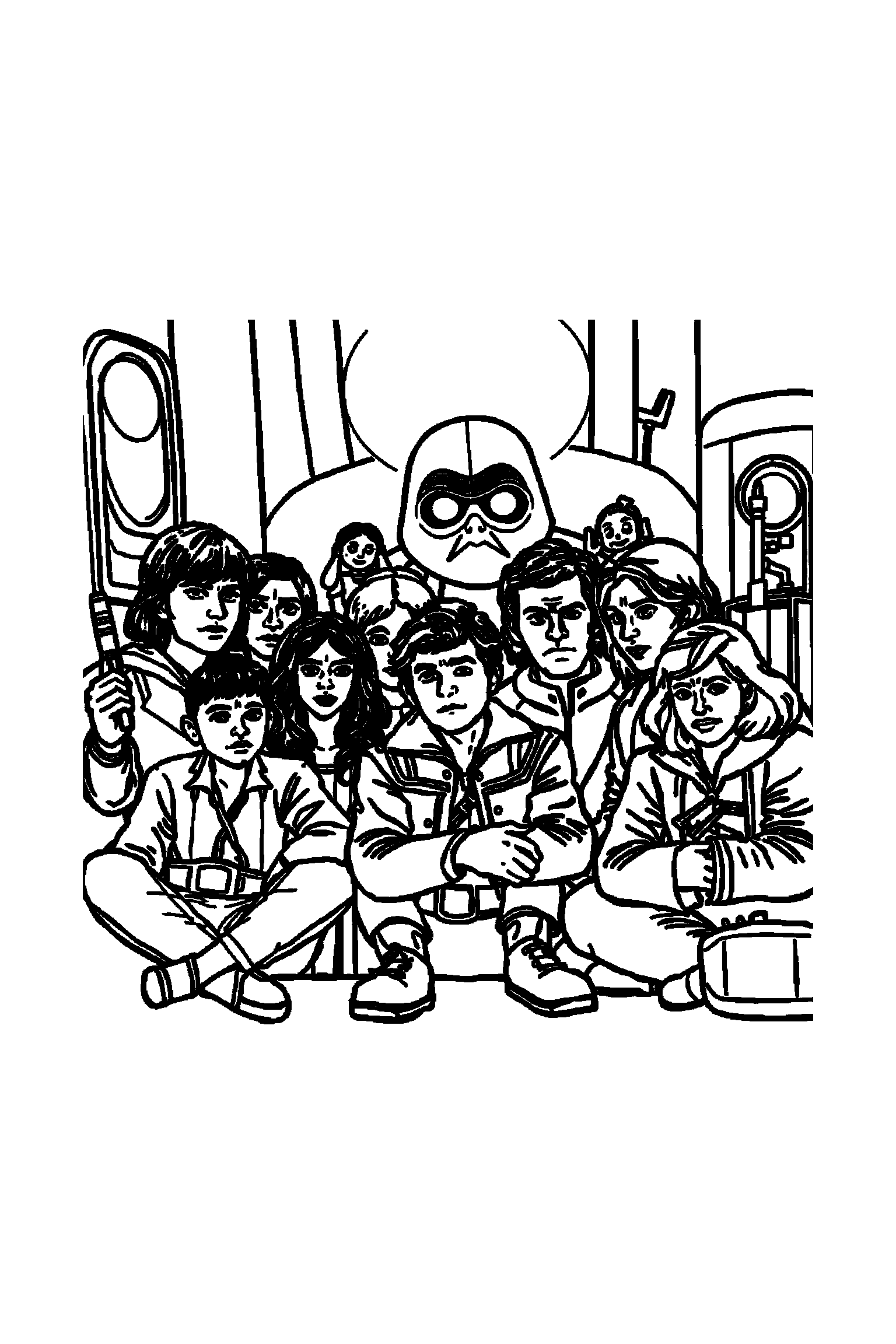 Coloriage Séries TV gratuit à imprimer - portrait détaillé de une enquêtrice avec motifs cadres Coloriage Séries TV gratuit à imprimer : portrait détaillé de une enquêtrice avec motifs cadres