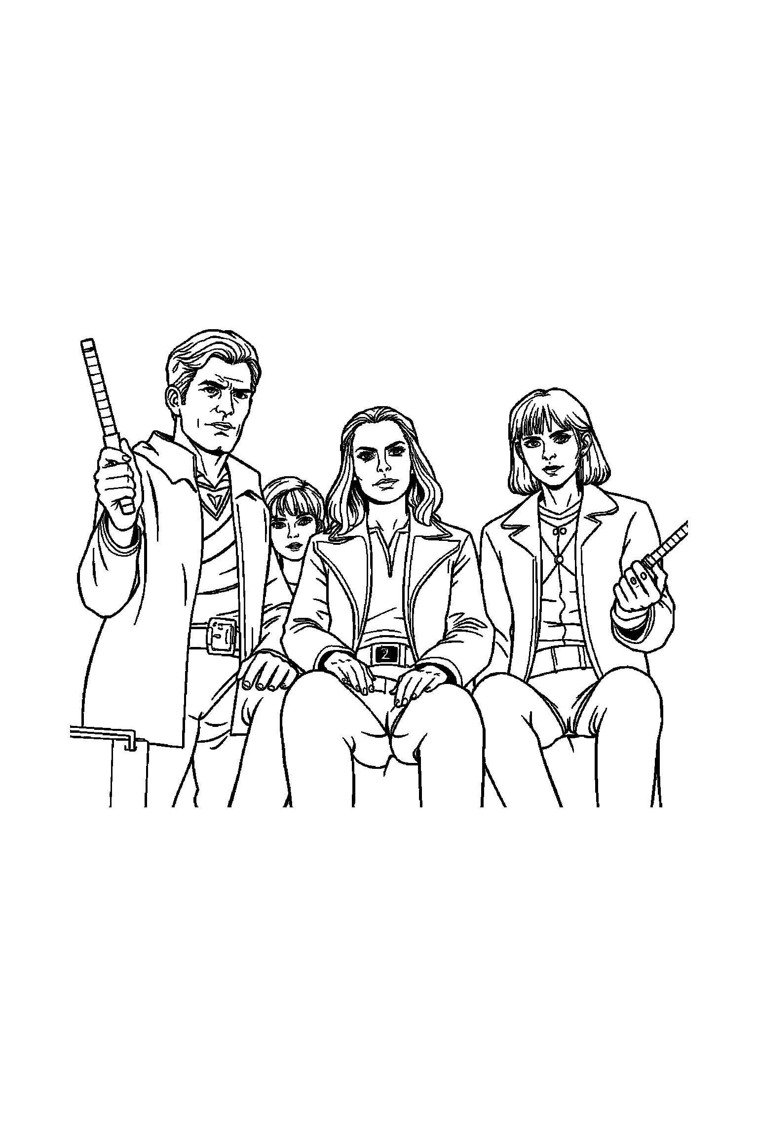 Coloriage Séries TV gratuit à imprimer - poster A4 détaillé de un héros de série avec mandala étoiles Coloriage Séries TV gratuit à imprimer : poster A4 détaillé de un héros de série avec mandala étoiles