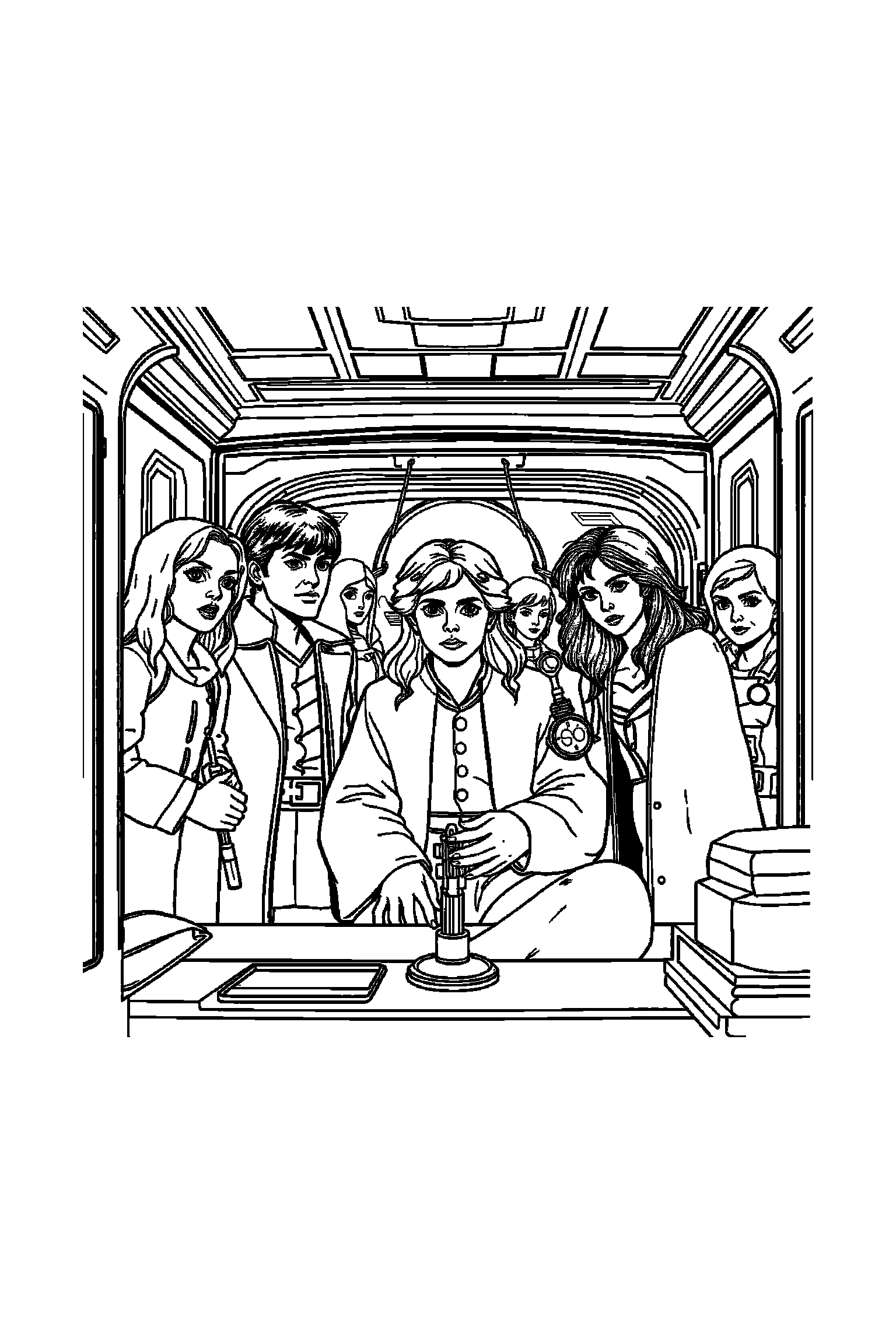 Coloriage Séries TV gratuit à imprimer - motif difficile de lumières autour de un aventurier Coloriage Séries TV gratuit à imprimer : motif difficile de lumières autour de un aventurier