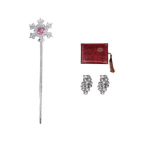 Baguette Glinda Wicked (2024) 32 x 7,5 cm et boucles d'oreilles cosplay