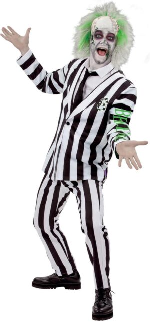 Costume enfant Beetlejuice Warner Brothers avec veste, chemise, cravate et pantalon