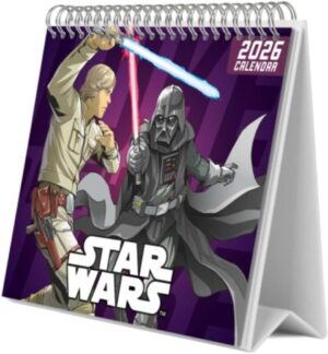 Calendrier de bureau mensuel Star Wars 2026 17 x 20 cm