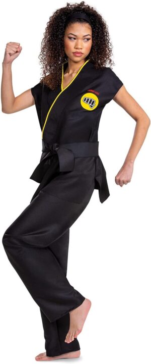 Déguisement adulte Cobra Kai noir avec ceinture noire