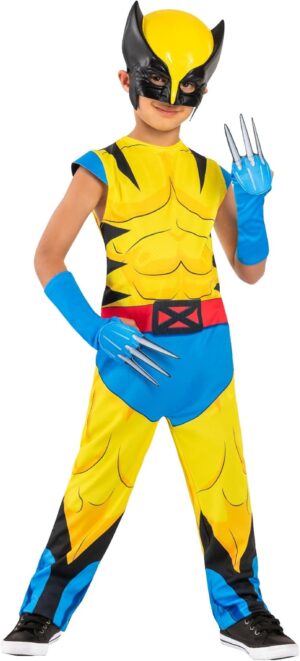 Déguisement enfant Marvel Wolverine avec gants et demi-masque