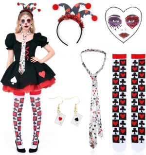 Set Joker femme 5 pièces pour carnaval