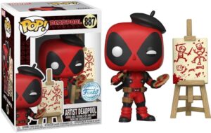 Funko Pop! Deadpool Artist Marvel, édition GameStop