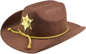Chapeau de shérif cowboy marron Boland pour adulte, taille unique