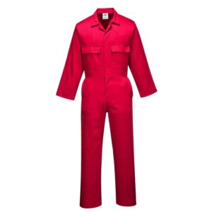Combinaison de travail Portwest rouge en polycoton pour homme, XL