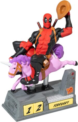 Calendrier perpétuel Deadpool Marvel en résine peinte à la main