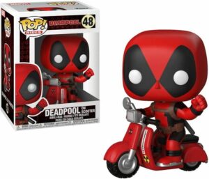 Figurine Pop Rides Deadpool & Scooter en vinyle 14 cm