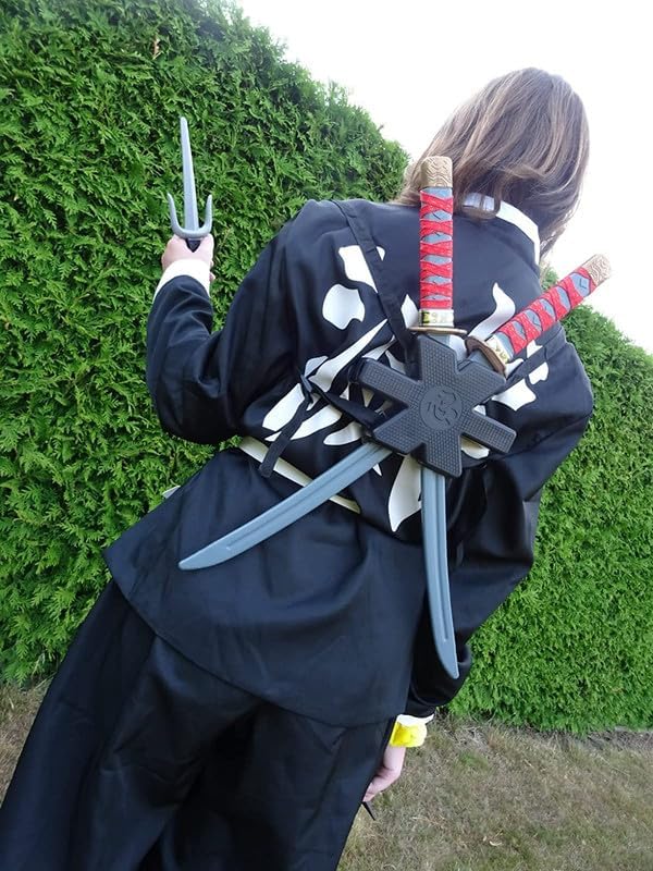 Sac à dos Deadpool pour enfant avec katana, couteaux et fléchettes ninja – Image 4