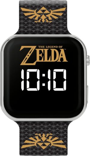 Montre numérique LED Zelda 4013 enfant avec bracelet en silicone noir