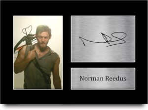 Photo imprimée signée Daryl Dixon, Norman Reedus - The Walking Dead