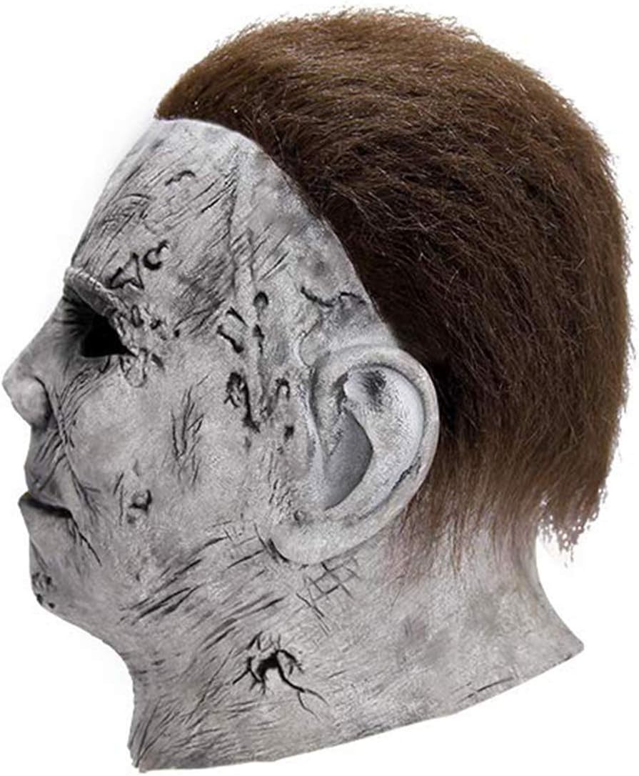 Masque Michael Myers gris en latex pour cosplay Halloween – Image 3