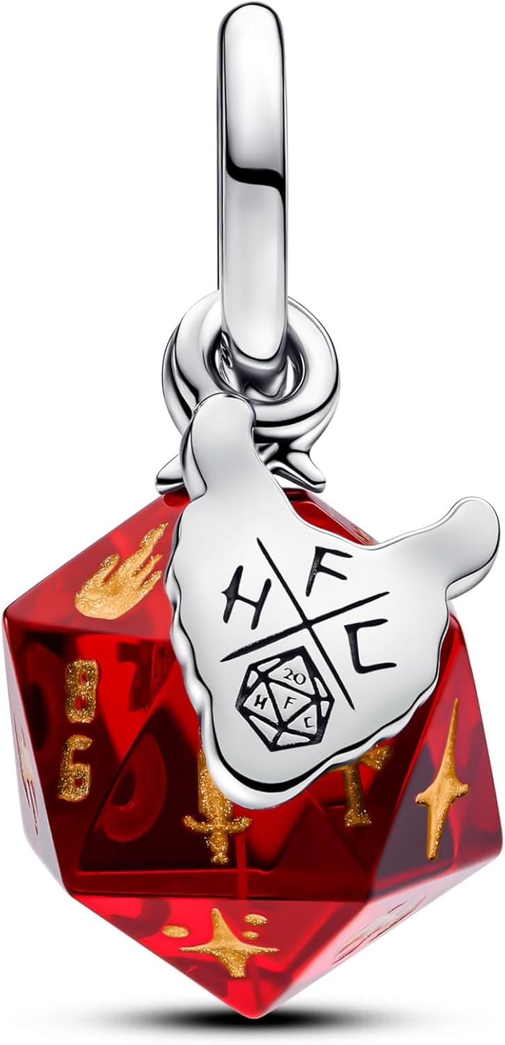 Breloque cube Hellfire Club Stranger Things en argent sterling et verre de Murano – Image 2