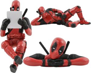 Lot de 3 figurines Deadpool pour décoration de voiture