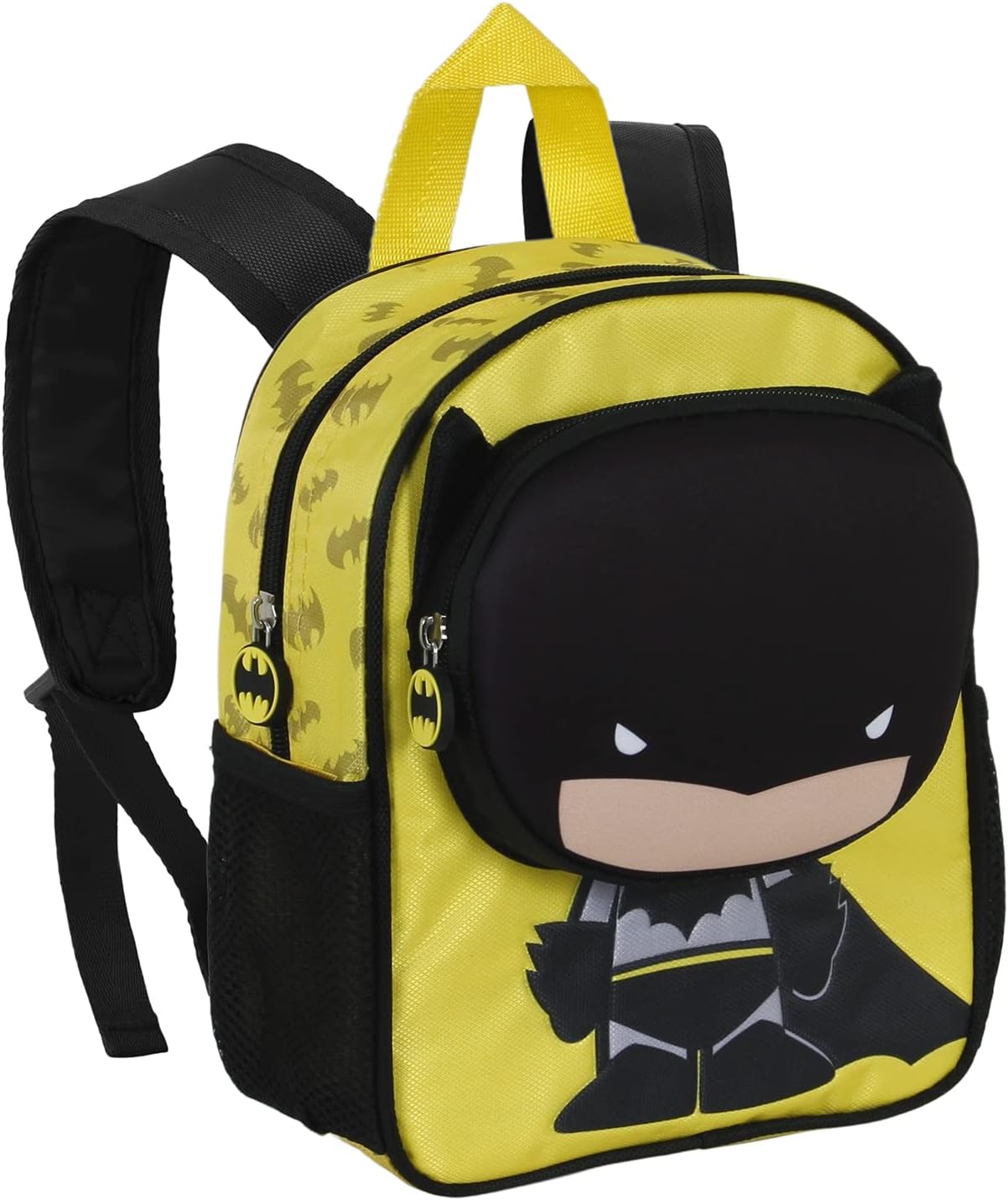 Sac à dos Pocket Batman DC Comics jaune avec poche avant en relief – Image 6