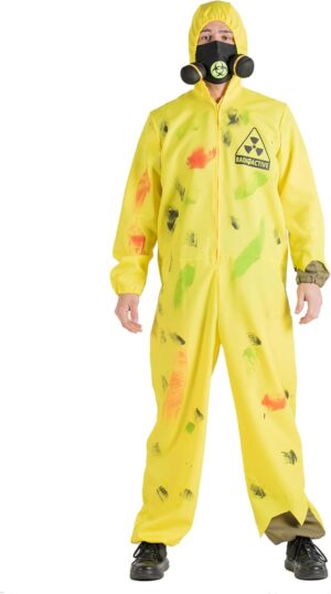 Déguisement combinaison Biohazard Radioactif Ciao avec masque imprimé