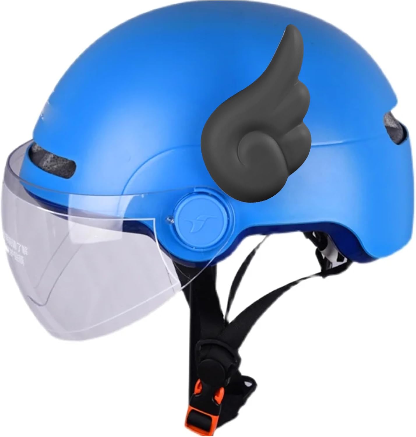 Décoration de casque moto Harley Quinn noir avec ailes d'ange – Image 4